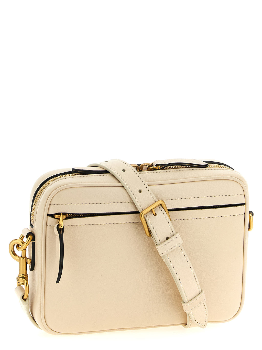 Bicolor Lamb Leather Crossbody Bag