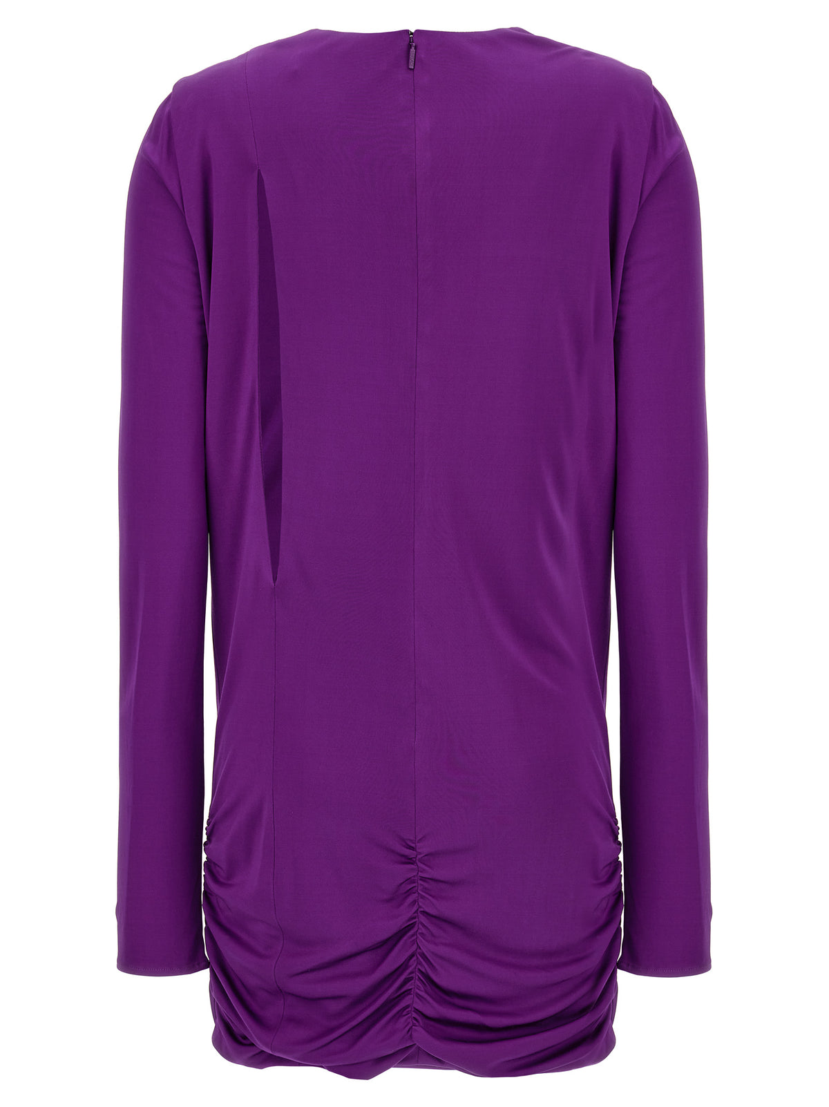 Purple Viscose Short Dress