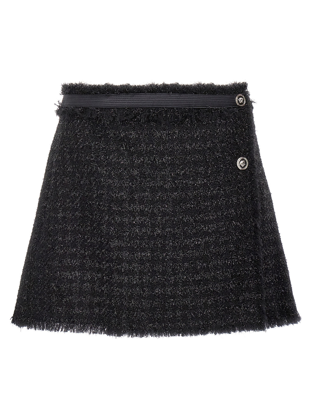 Black Virgin Wool Long Skirt