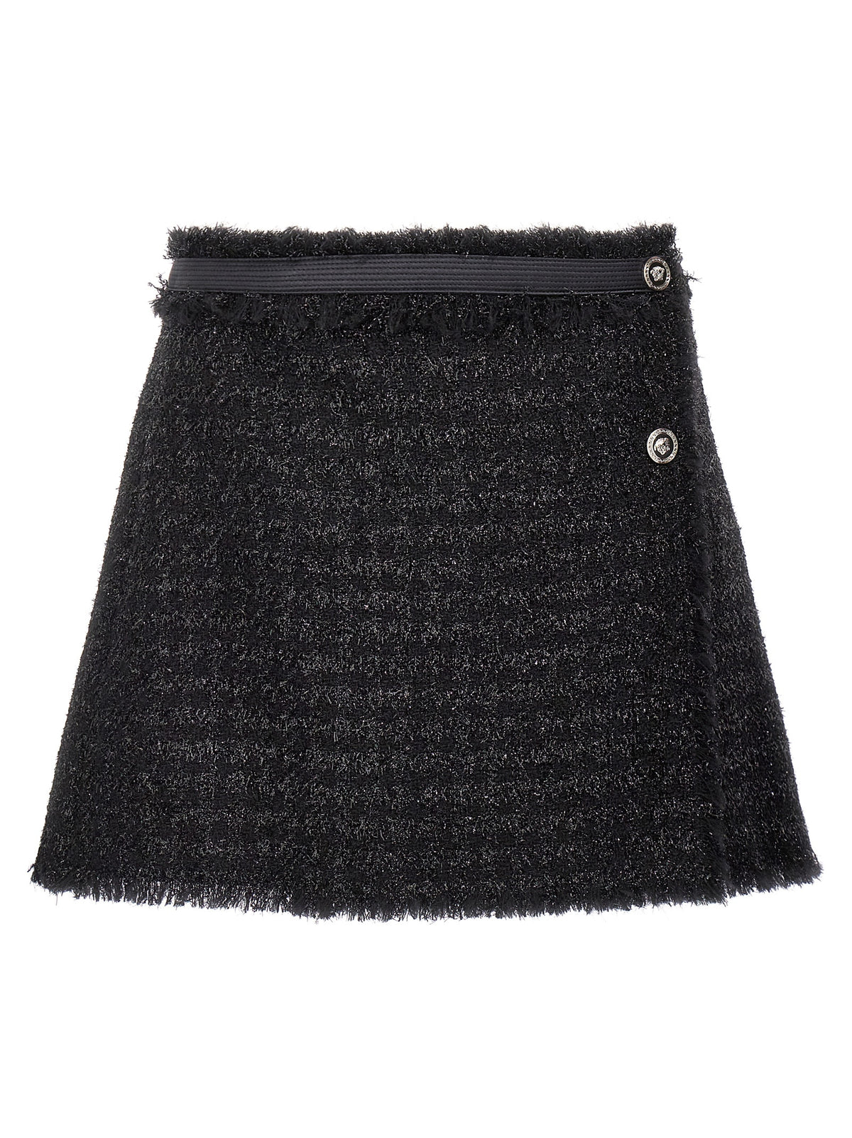 Black Virgin Wool Long Skirt