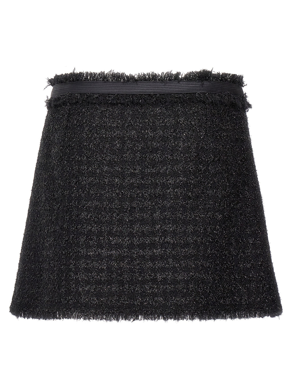 Black Virgin Wool Long Skirt