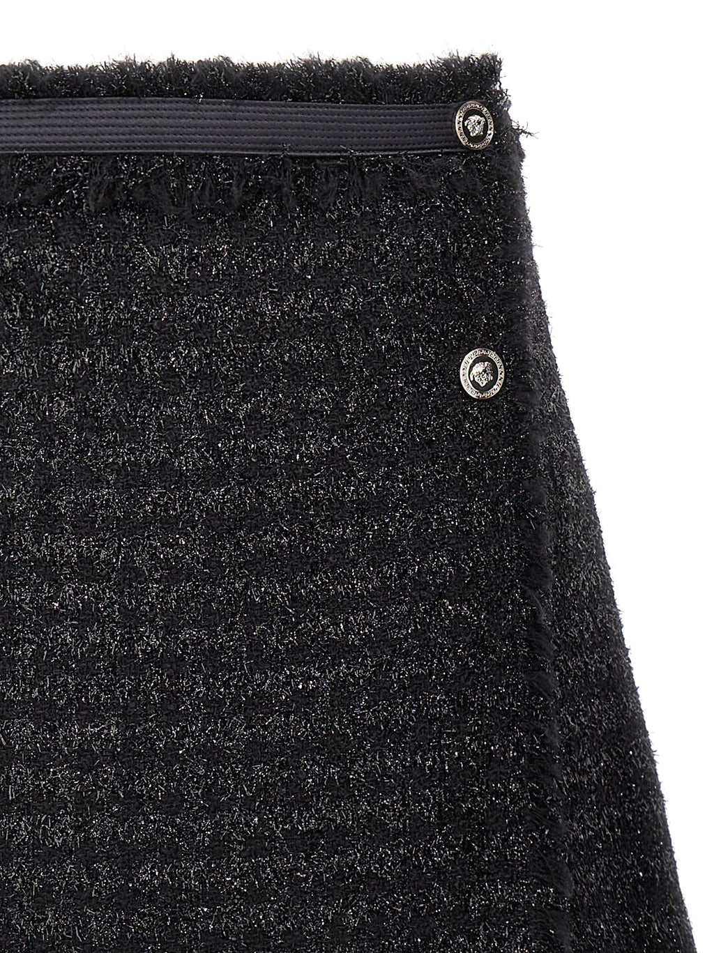 Black Virgin Wool Long Skirt