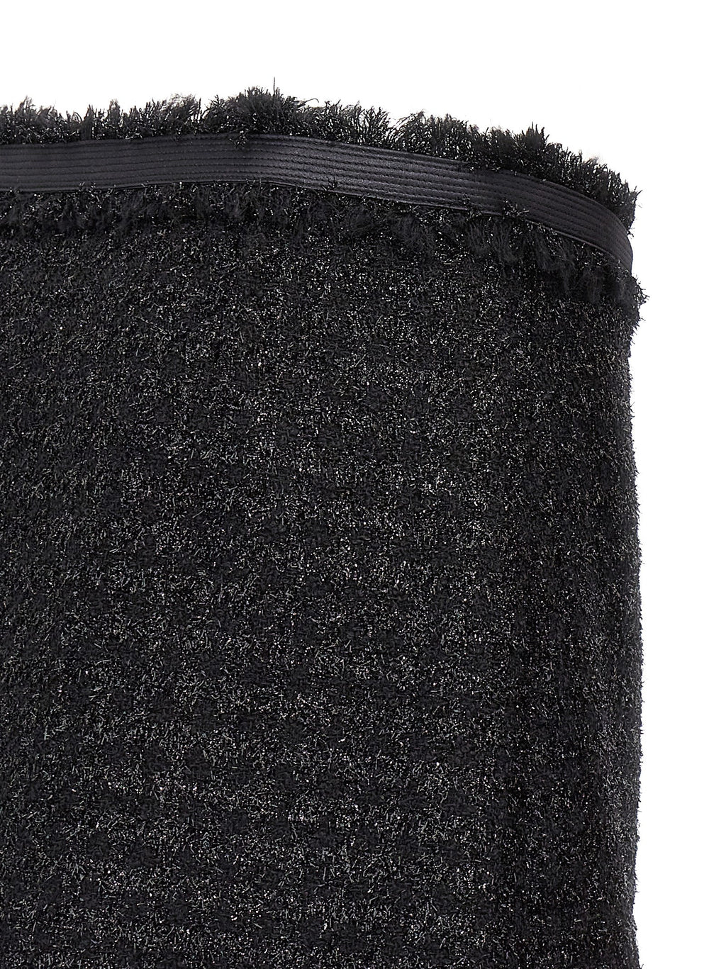 Black Virgin Wool Long Skirt