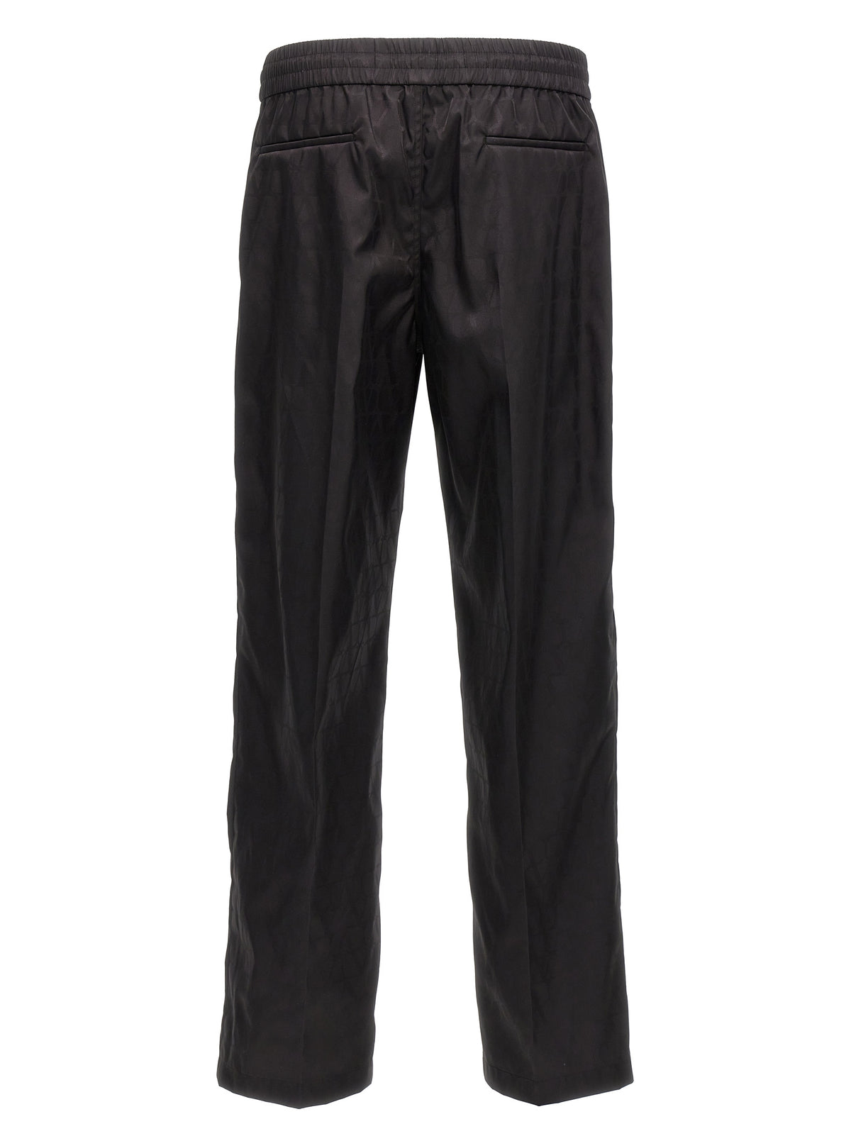 Black Polyamide Casual Pants