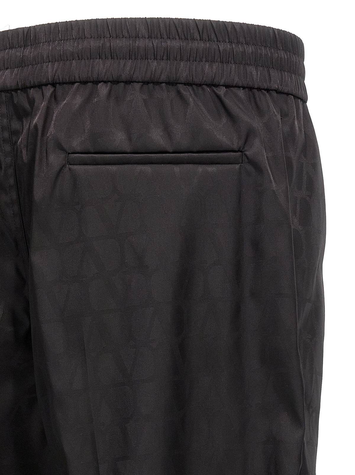 Black Polyamide Casual Pants
