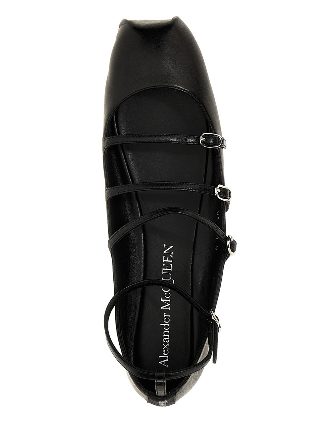 Black Calfskin Ballet Flats