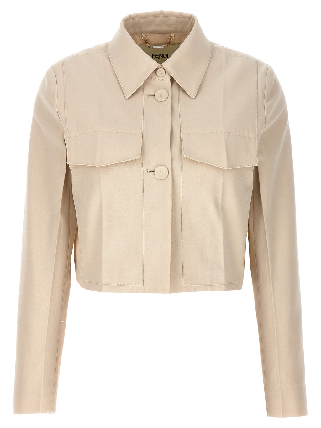 Beige Wool Full-Length Jacket