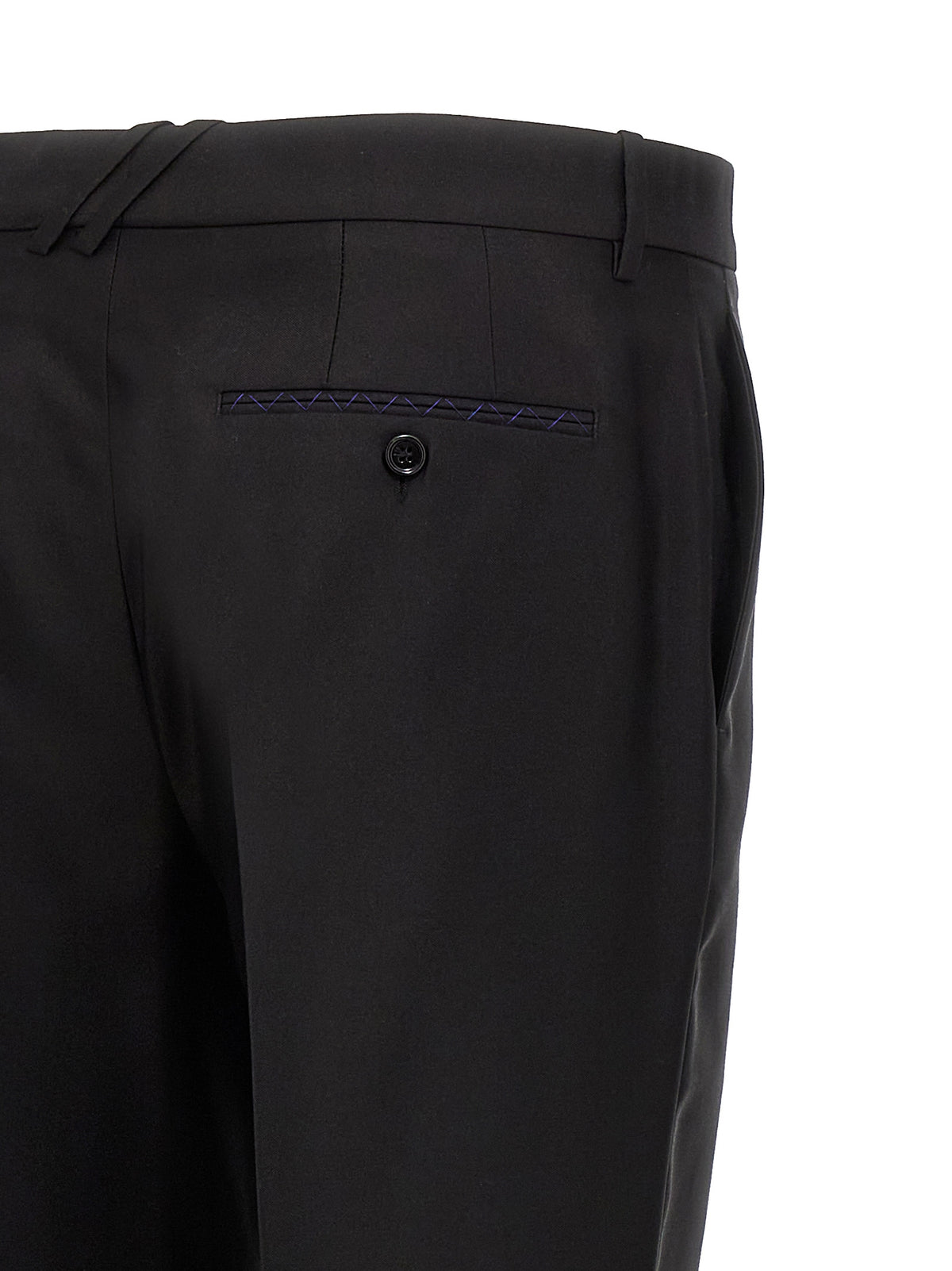 Black Virgin Wool Dress Pants