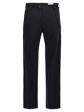 Blue Cotton Casual Pants