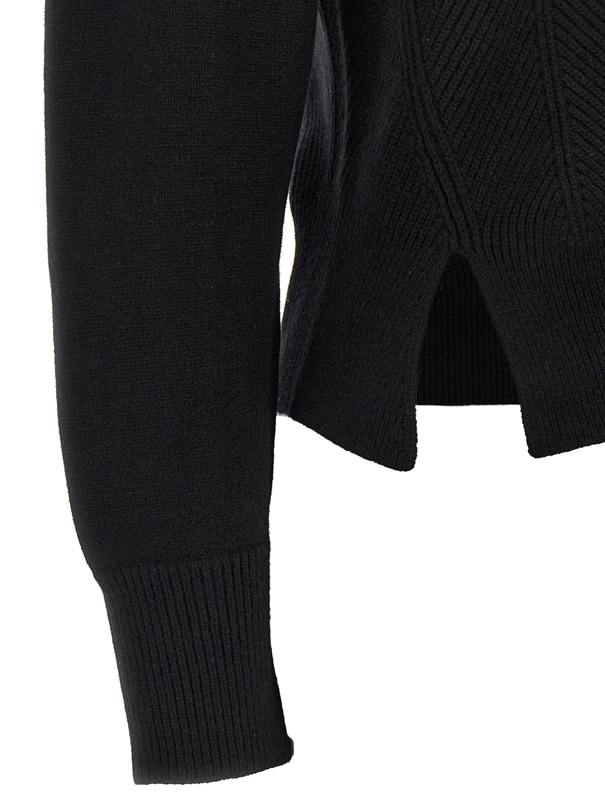 Black Wool Cardigan