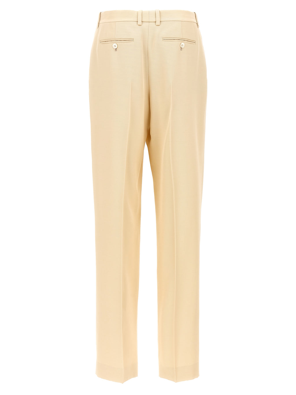 Beige Silk Dress Pants