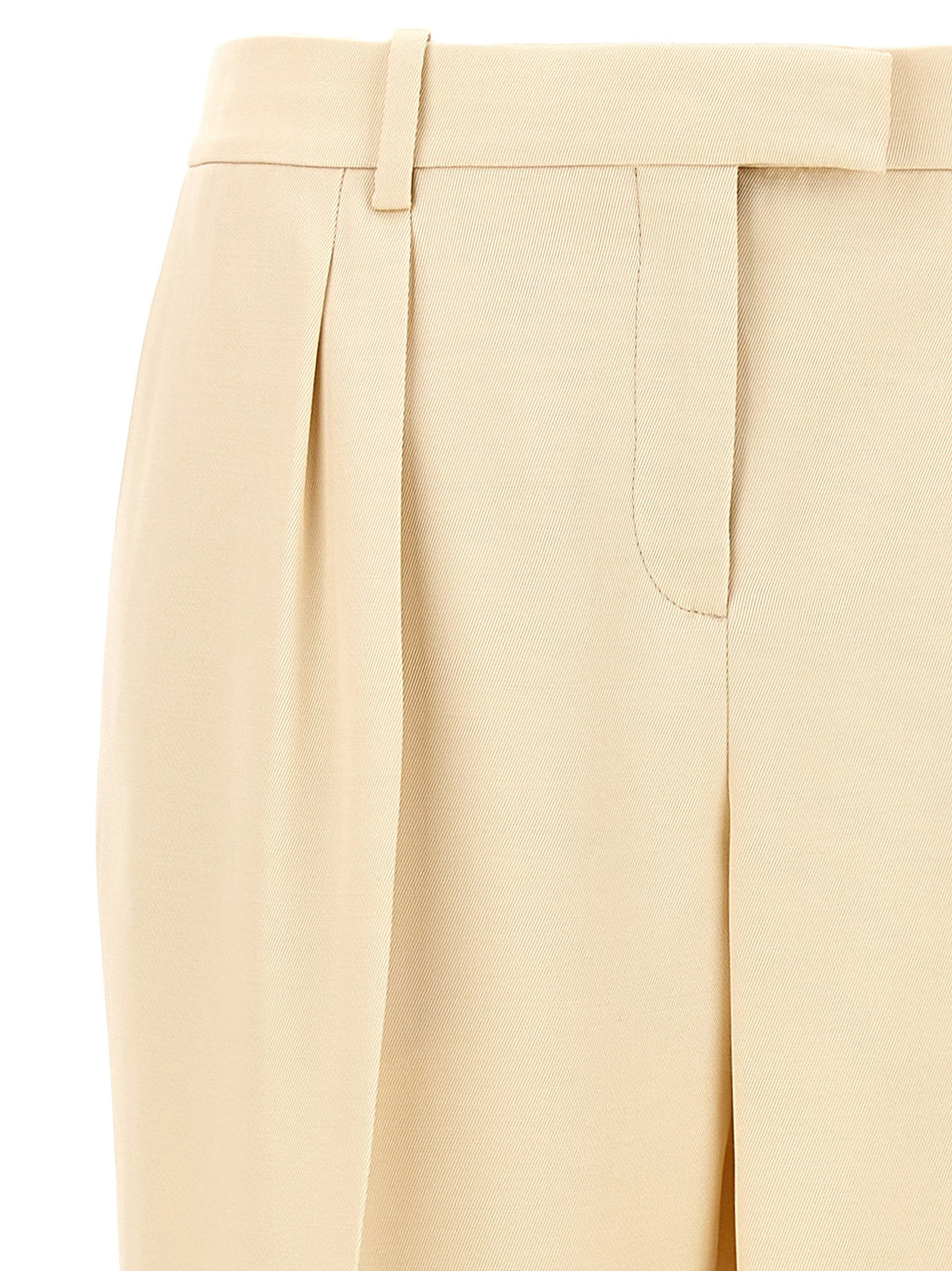 Beige Silk Dress Pants