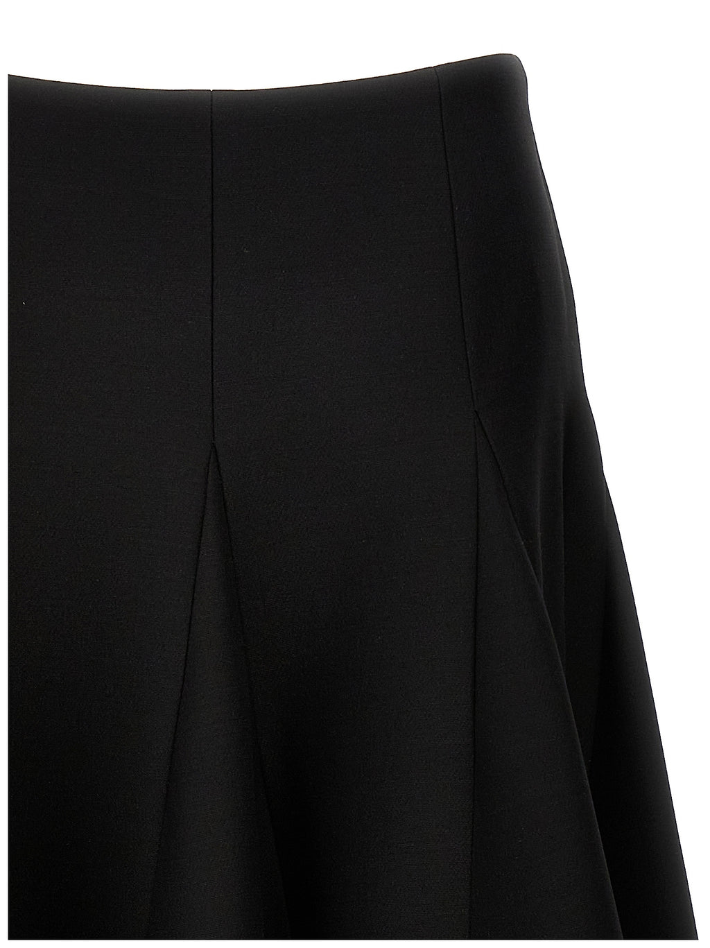 Black Virgin Wool Mini Skirt