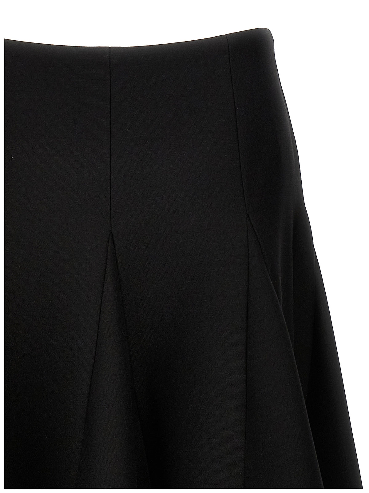 Black Virgin Wool Mini Skirt