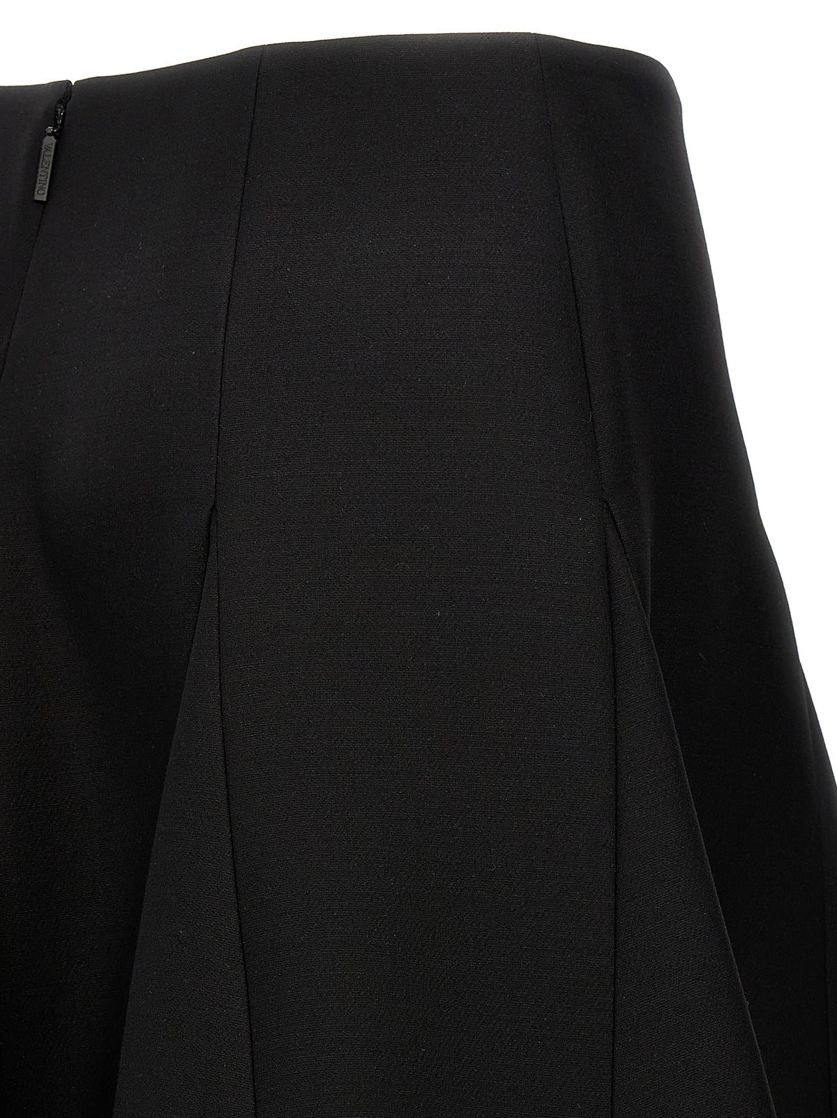 Black Virgin Wool Mini Skirt