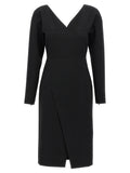 Black Viscose Midi Dress