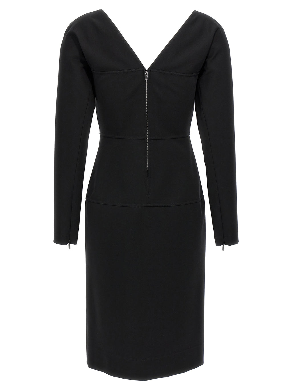 Black Viscose Midi Dress