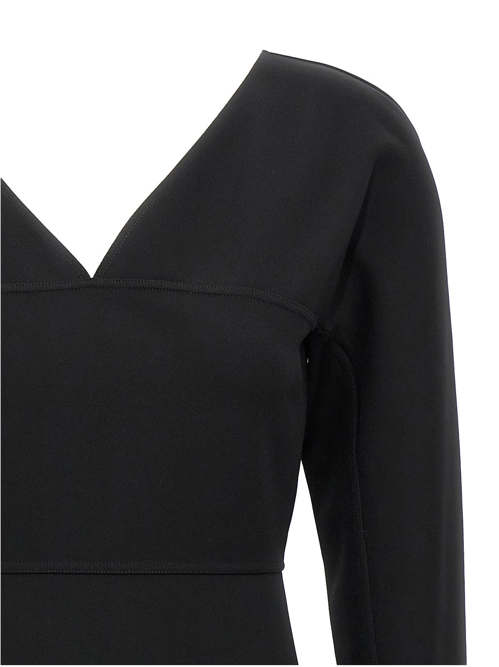 Black Viscose Midi Dress