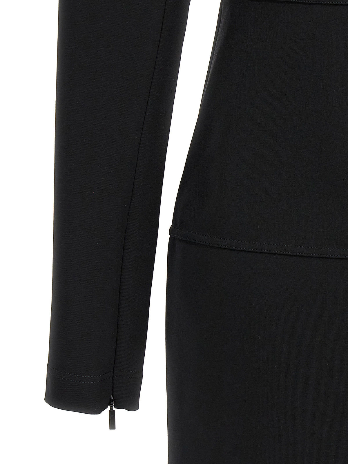 Black Viscose Midi Dress