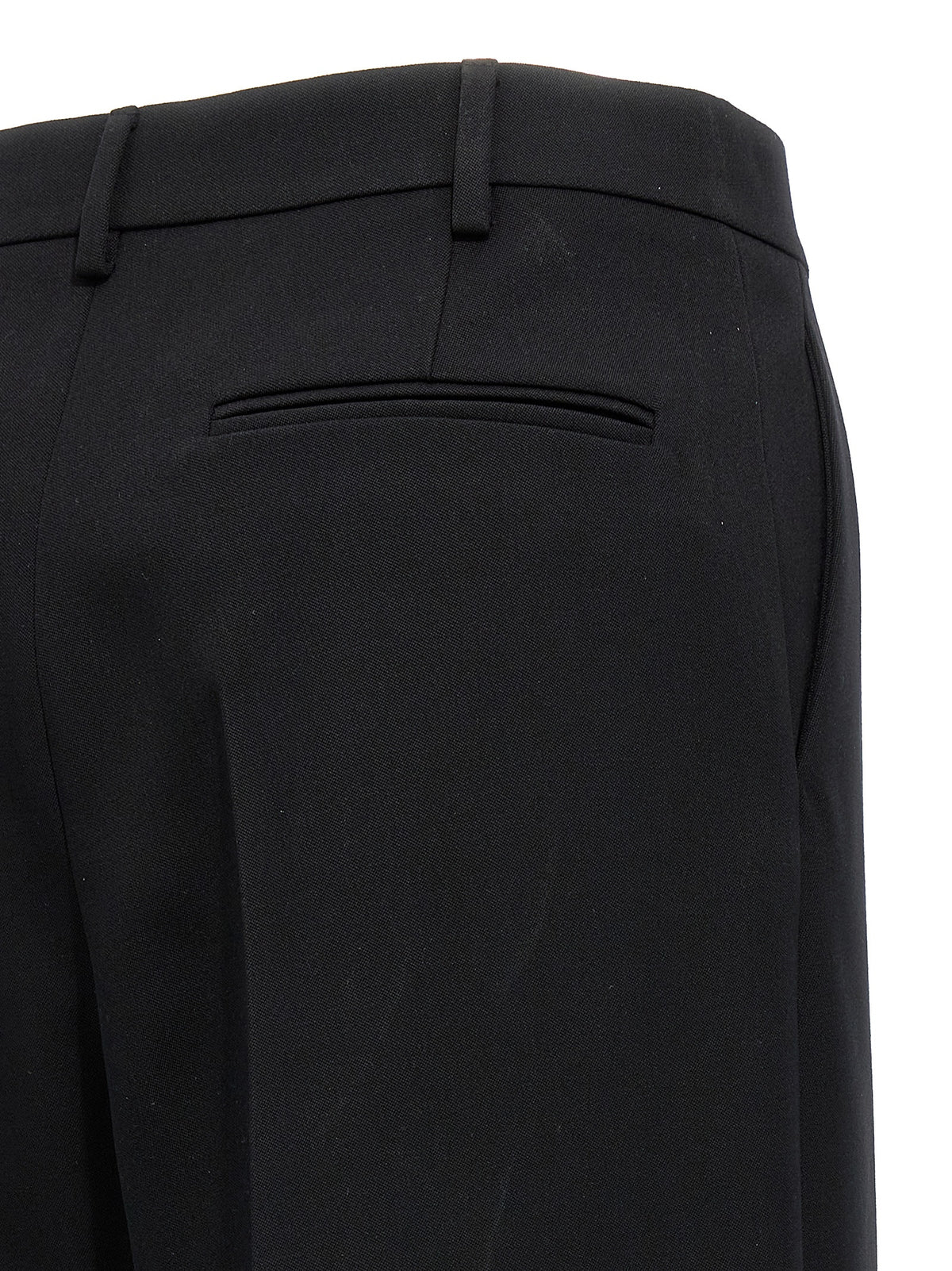 Black Virgin Wool Dress Pants
