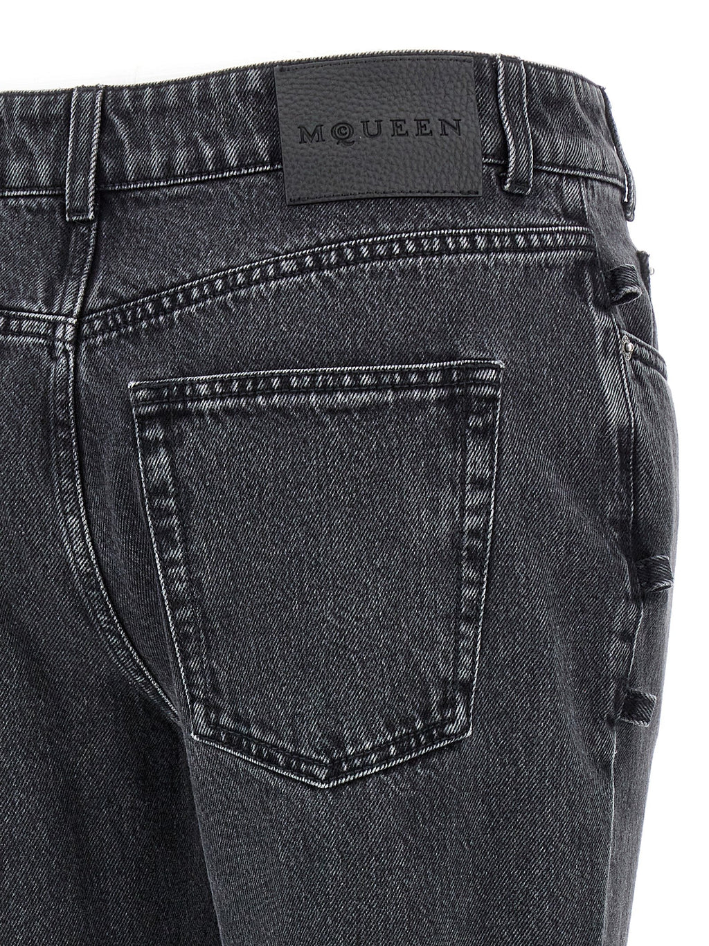 Black Cotton Flared Jeans
