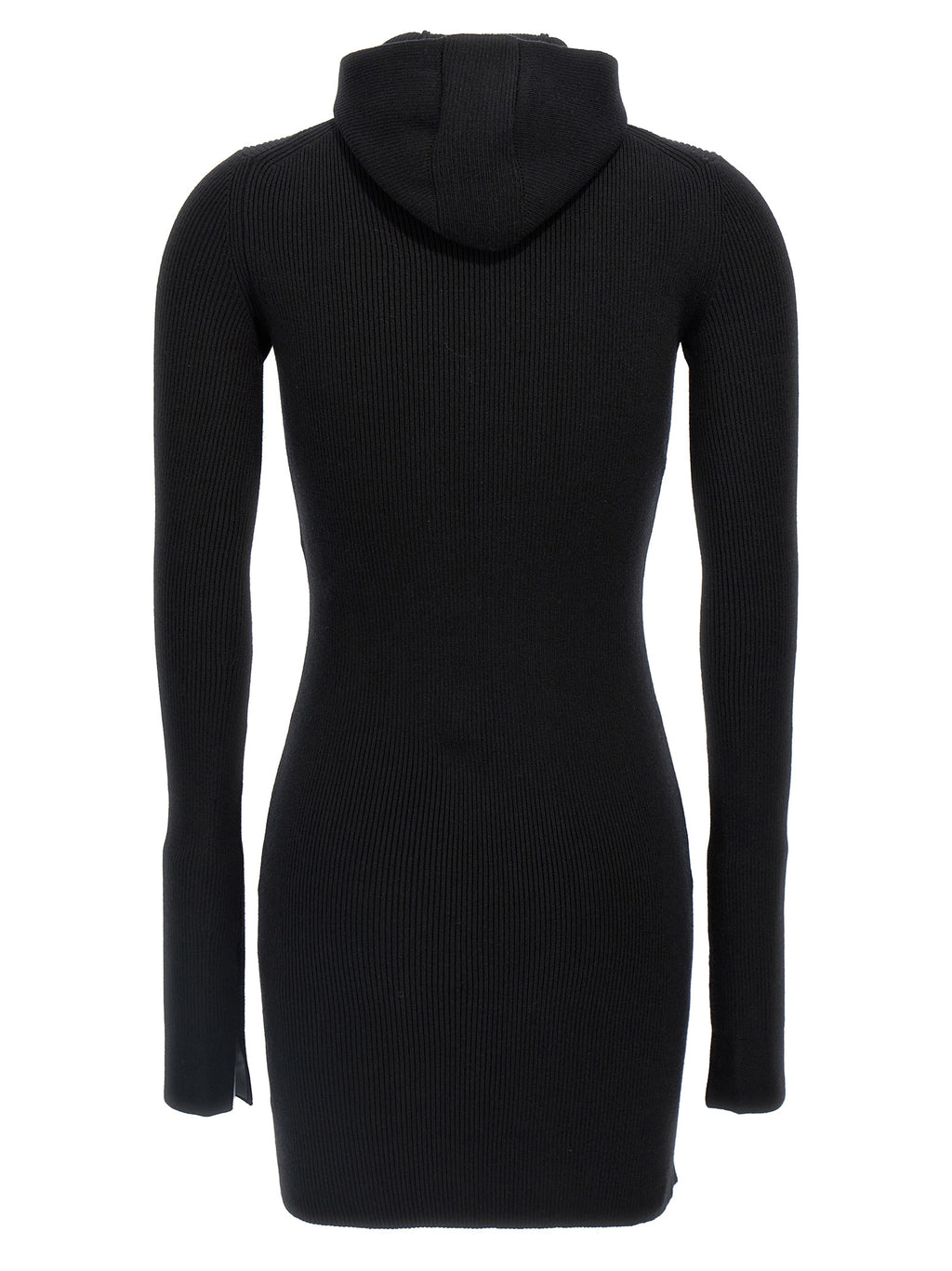 Black Wool Short Dress