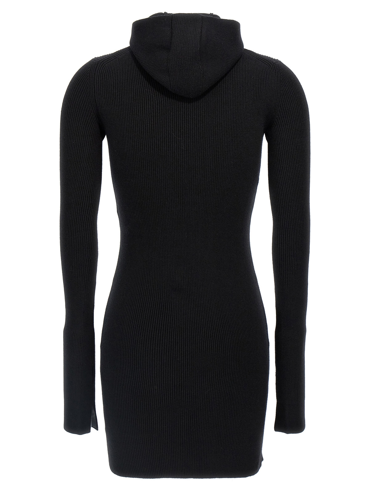 Black Wool Short Dress
