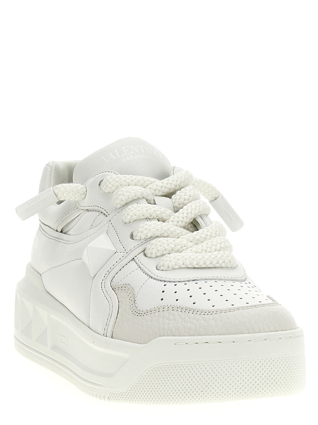 White Calfskin Chunky Sneakers