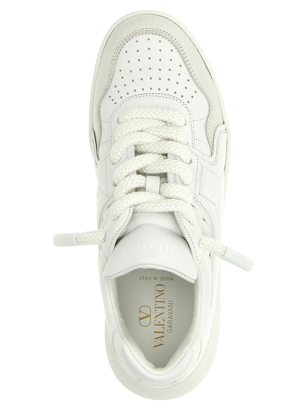 White Calfskin Chunky Sneakers