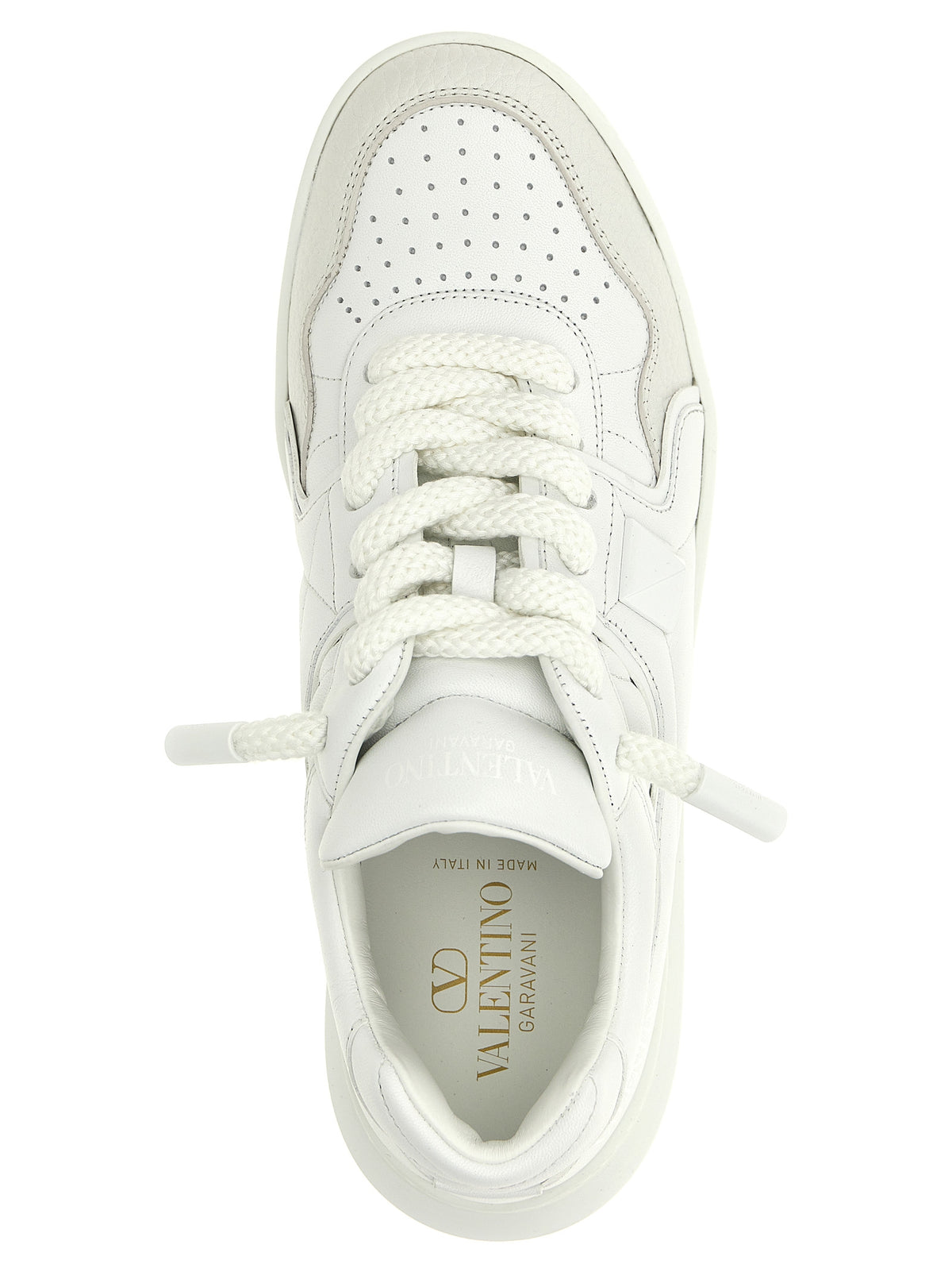White Calfskin Chunky Sneakers