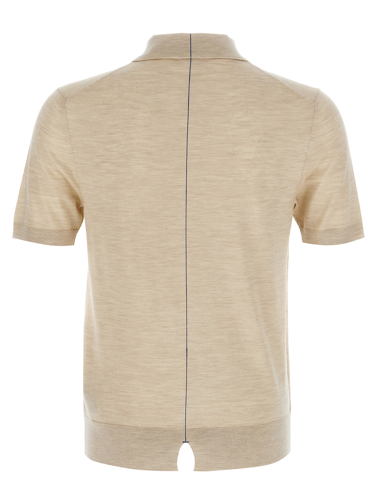 Beige Wool Polo Shirt