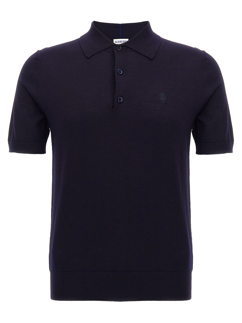 Blue Wool Polo Shirt