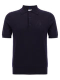 Blue Wool Polo Shirt