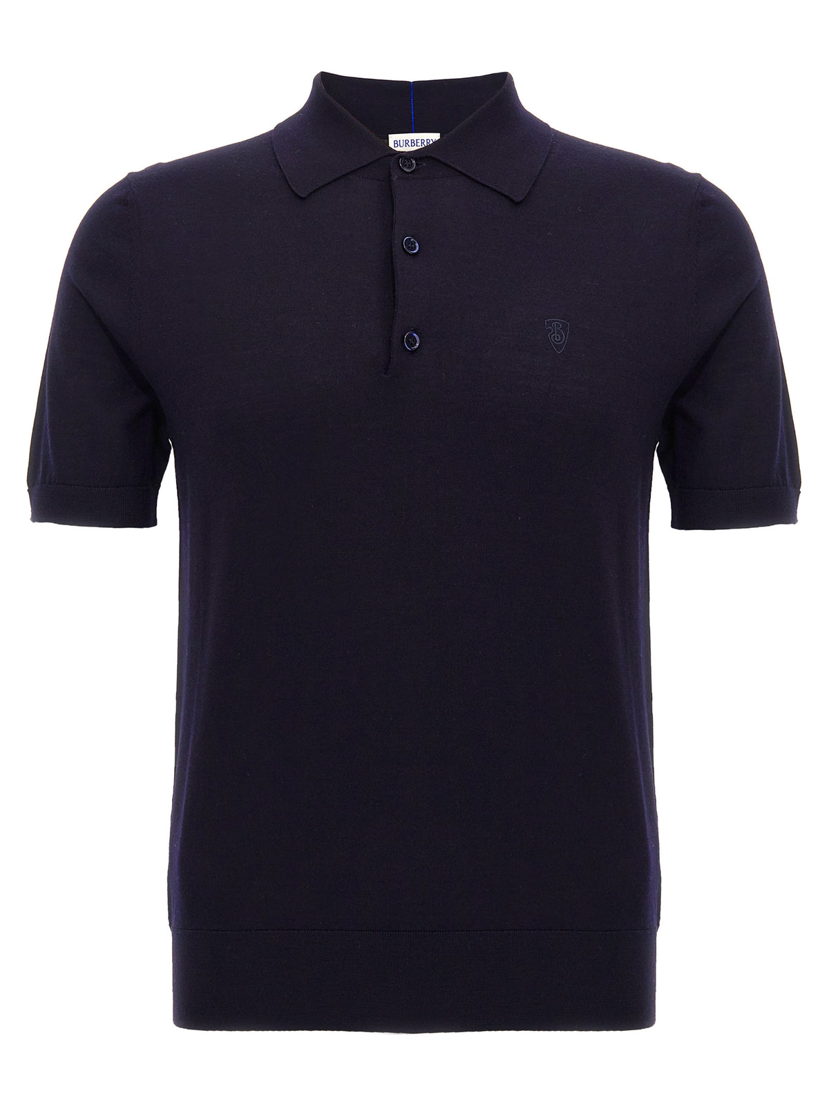 Blue Wool Polo Shirt
