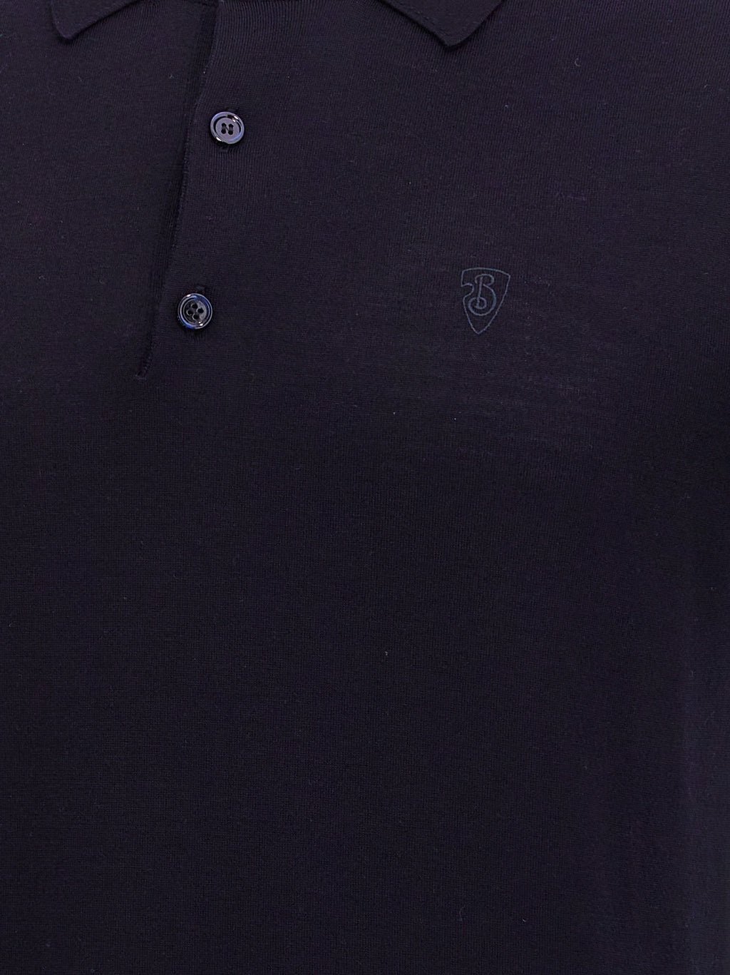 Blue Wool Polo Shirt