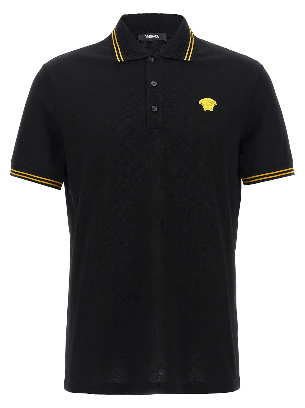 Black Cotton Polo Shirt