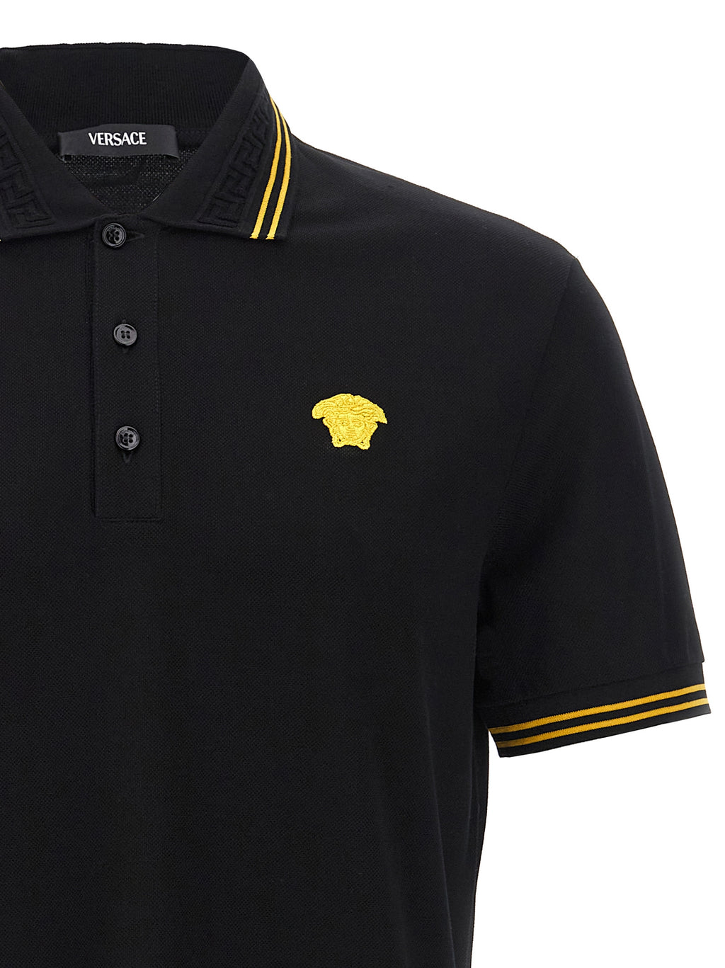 Black Cotton Polo Shirt