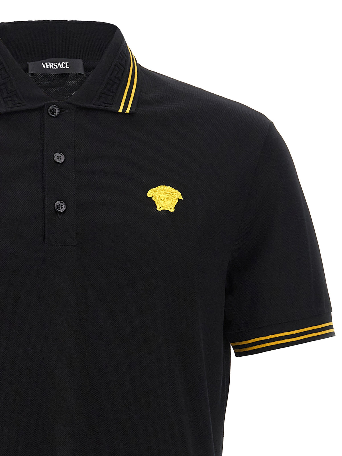 Black Cotton Polo Shirt
