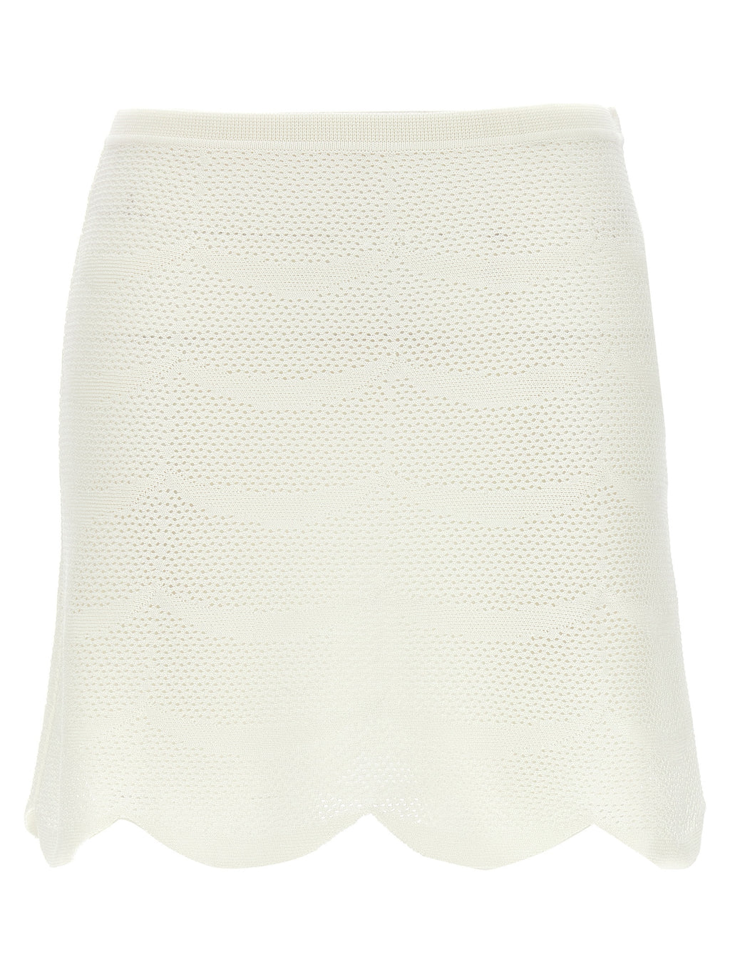 White Cotton Long Skirt