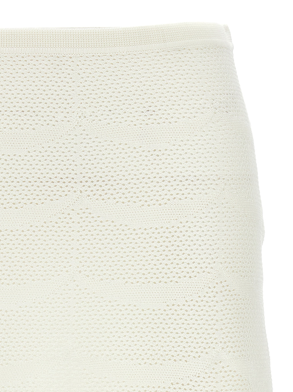 White Cotton Long Skirt