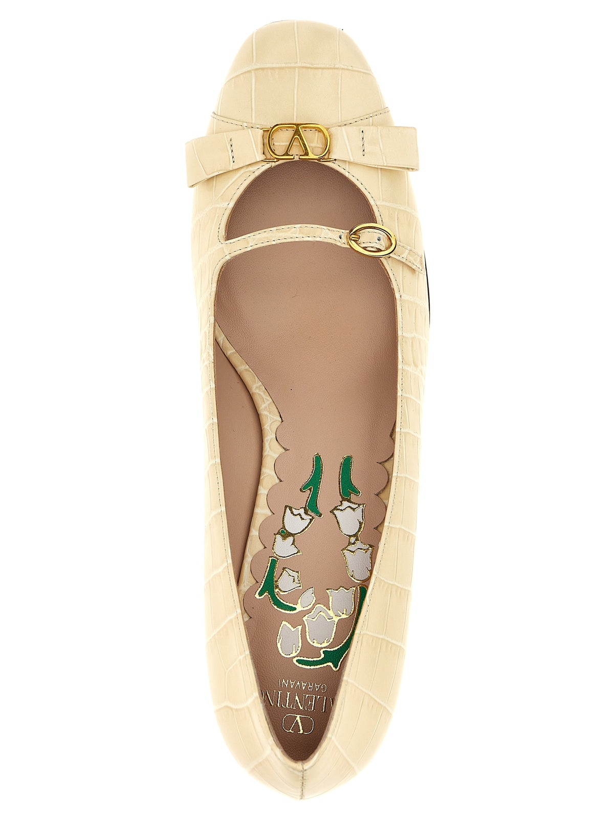 White Calfskin Mid Heel Pumps