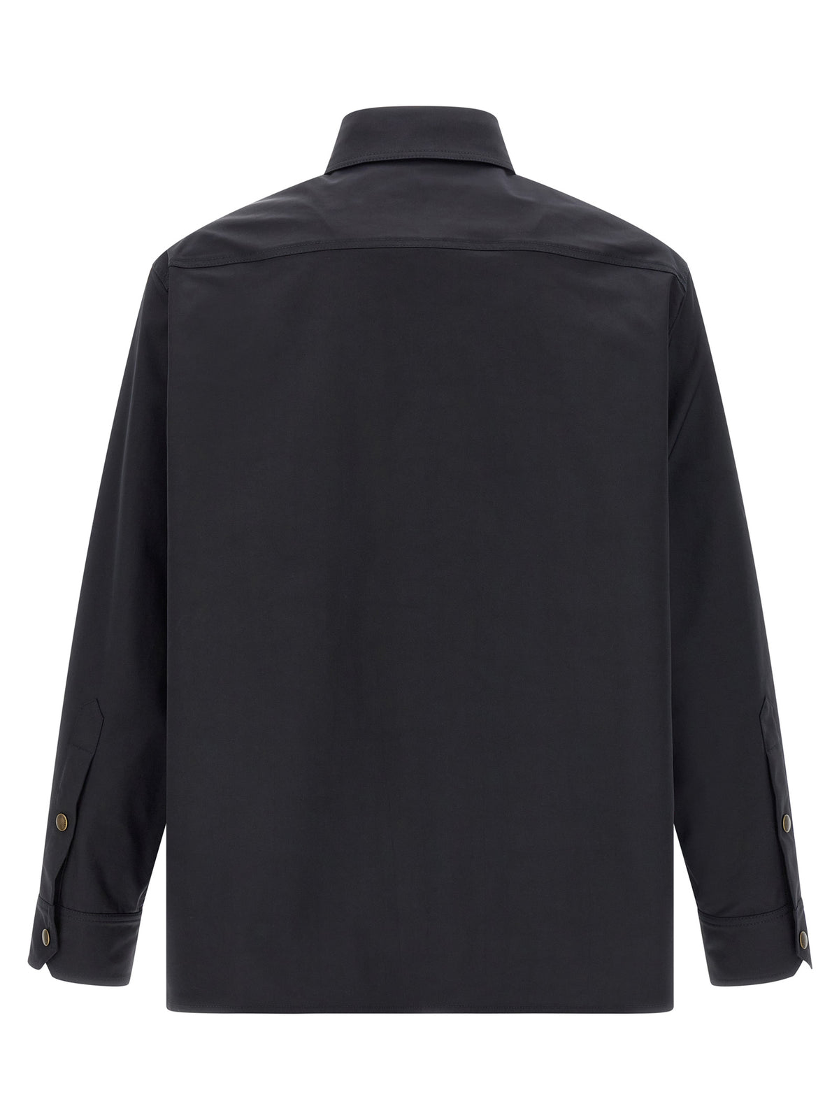 Blue Polyester Full-Length Jacket