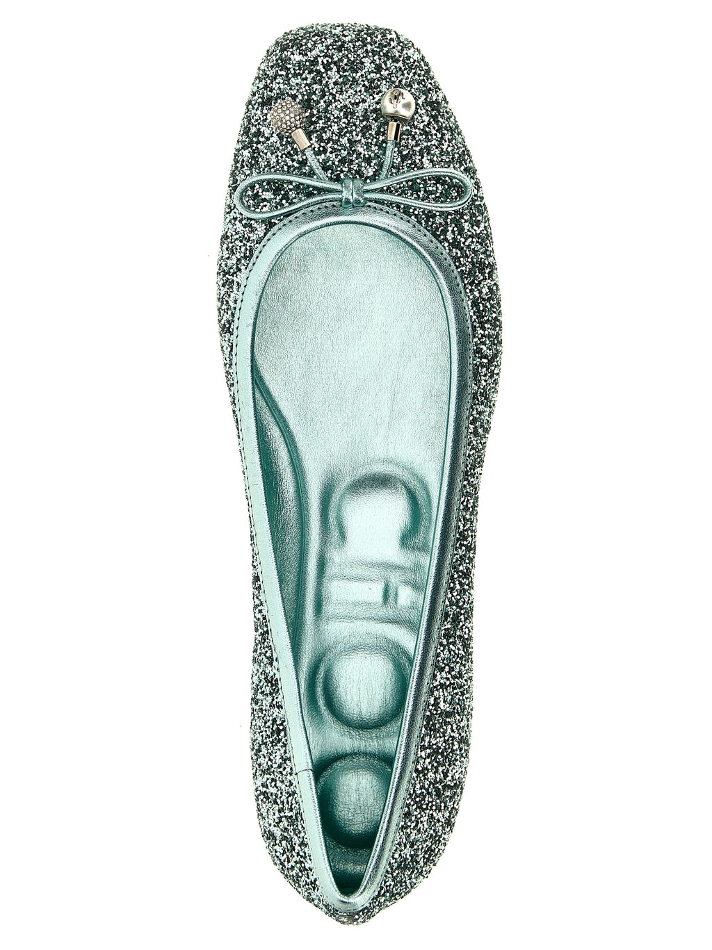 Bicolor Textile Ballet Flats