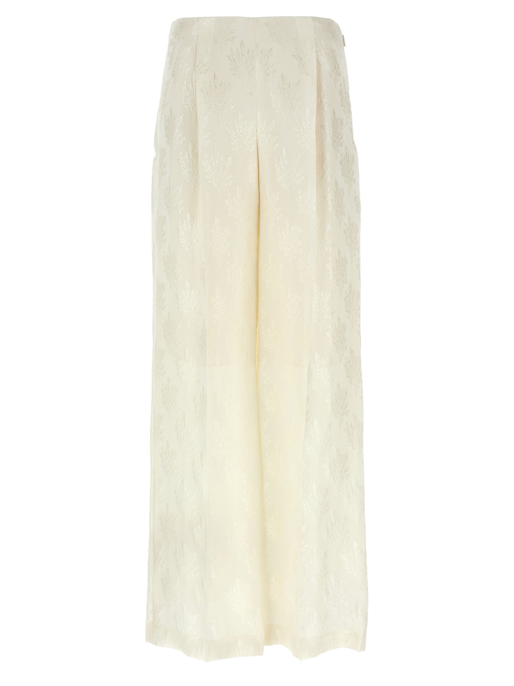 White Silk Casual Pants
