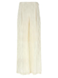 White Silk Casual Pants