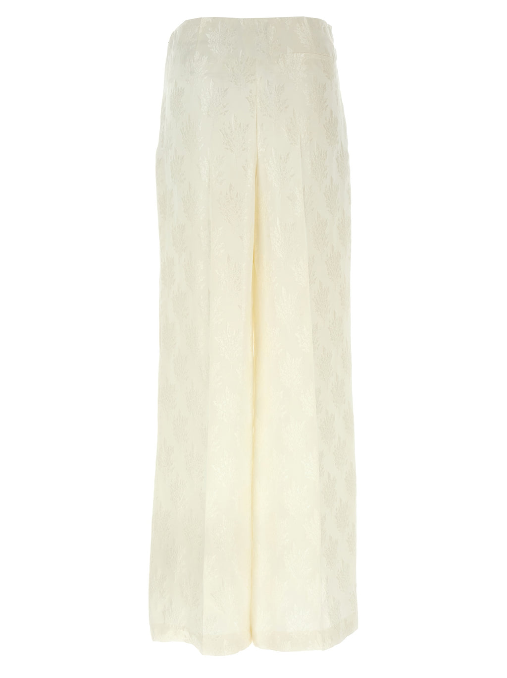 White Silk Casual Pants