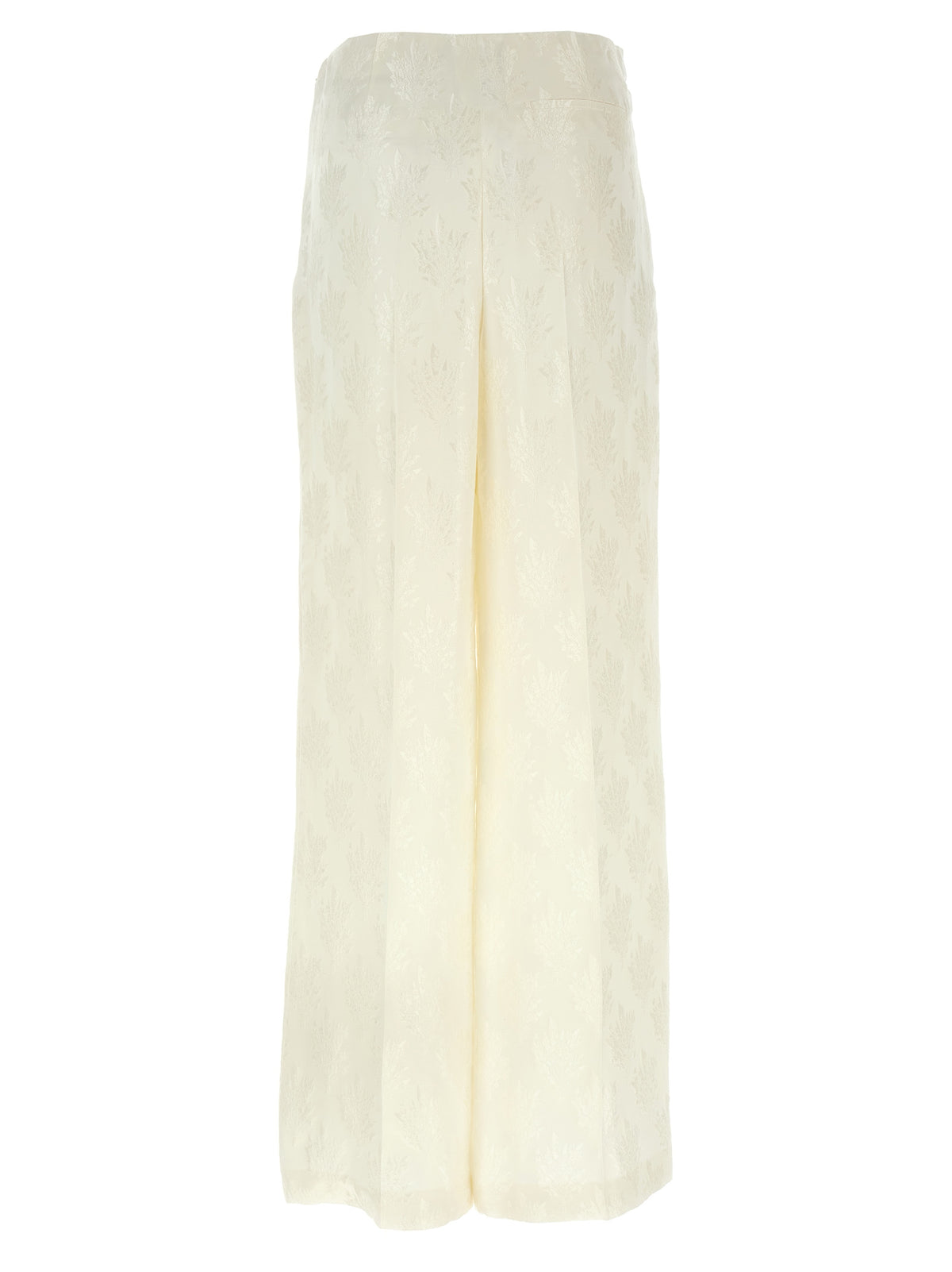 White Silk Casual Pants