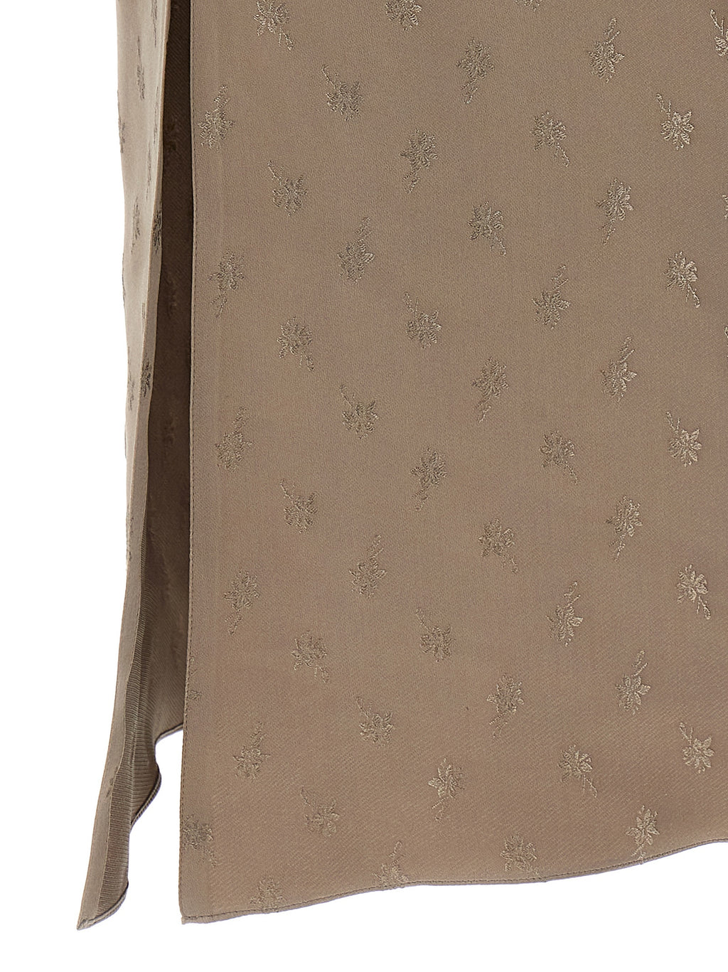 Gray Silk Midi Dress