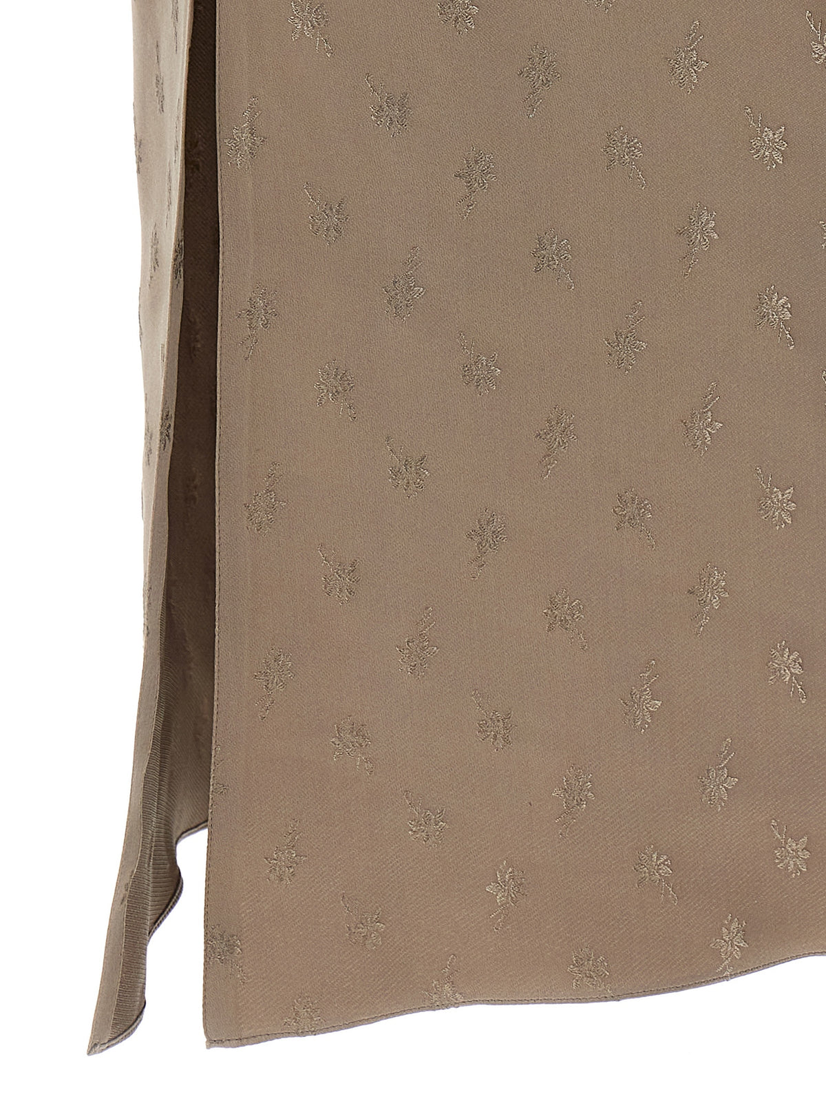 Gray Silk Midi Dress