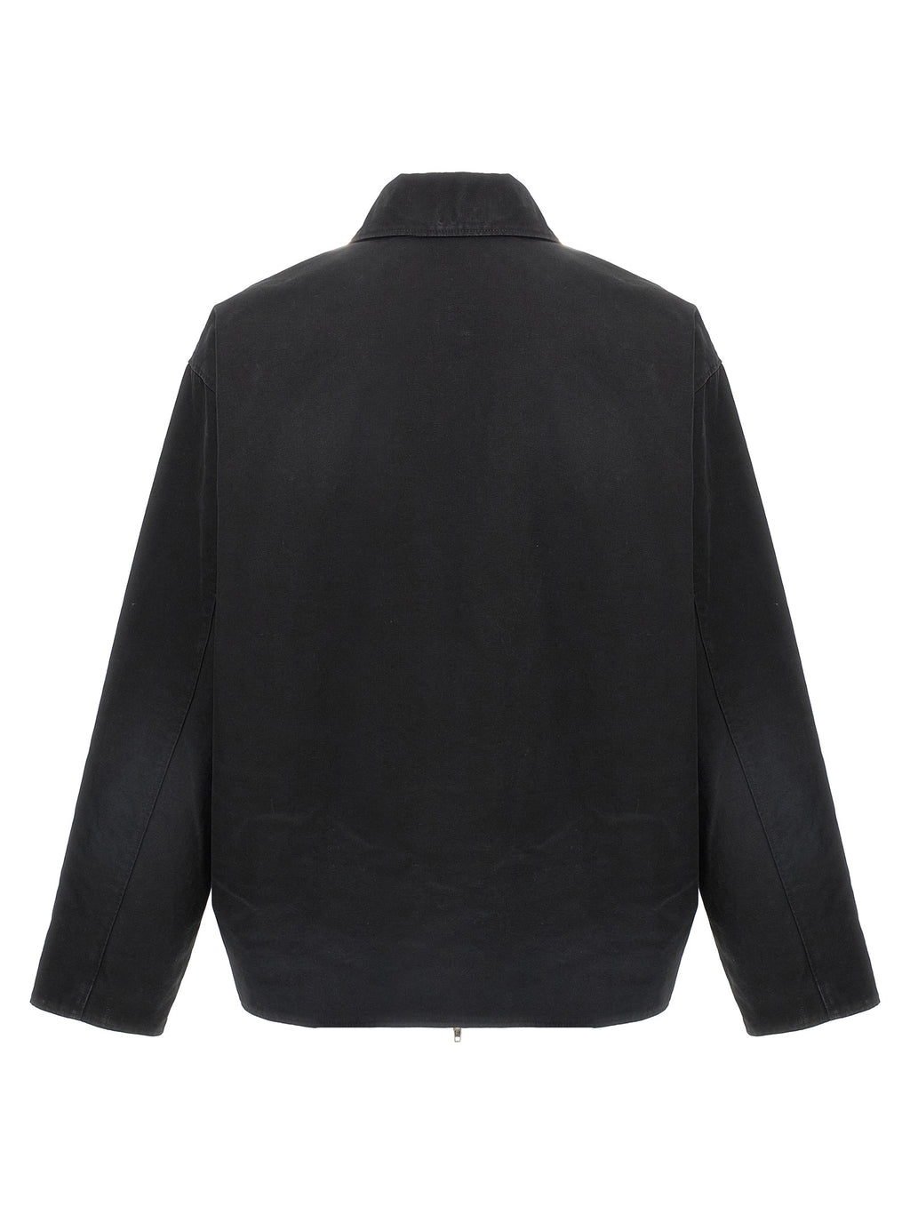 Black Cotton Full-Length Jacket